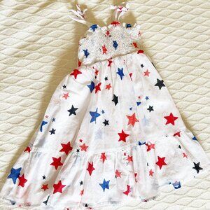 Red White & Blue Stars Americana Dress - Patriotic 4th of July Celebrate America